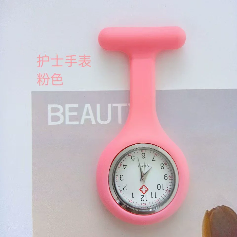 Medical Watch Plastic Case Stainless Steel Buckle Silicone Strap Round Dial Casual Style Tshaped - Image 12