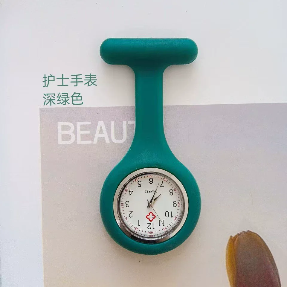 Medical Watch Plastic Case Stainless Steel Buckle Silicone Strap Round Dial Casual Style Tshaped - Image 13