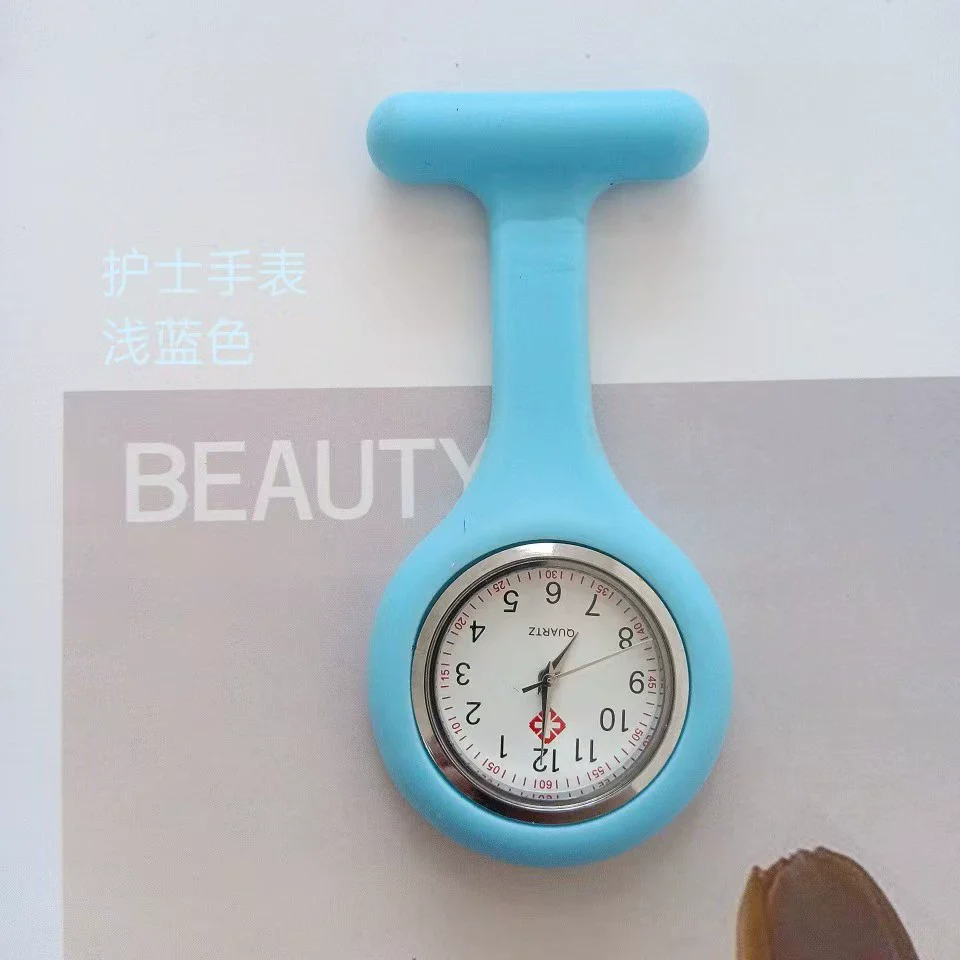 Medical Watch Plastic Case Stainless Steel Buckle Silicone Strap Round Dial Casual Style Tshaped - Image 14