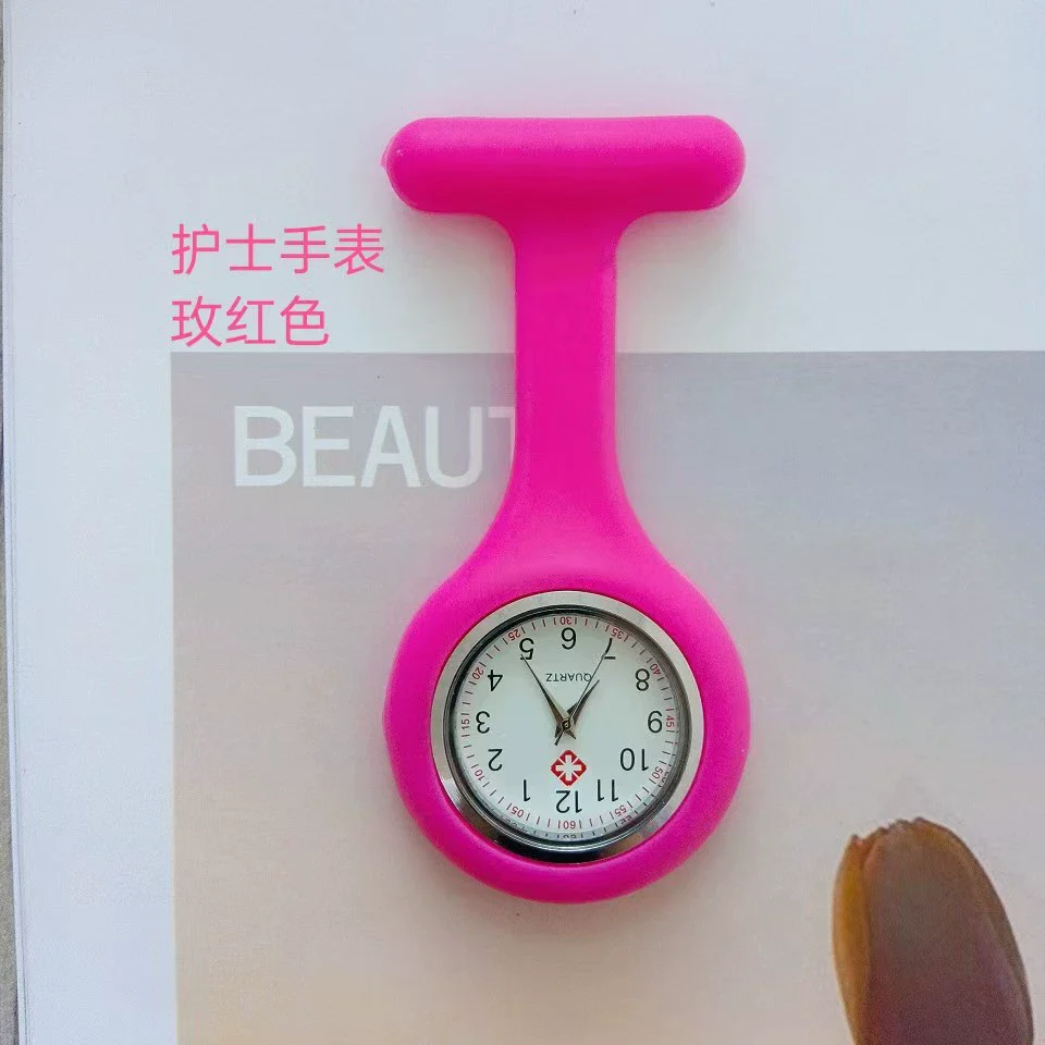 Medical Watch Plastic Case Stainless Steel Buckle Silicone Strap Round Dial Casual Style Tshaped - Image 15
