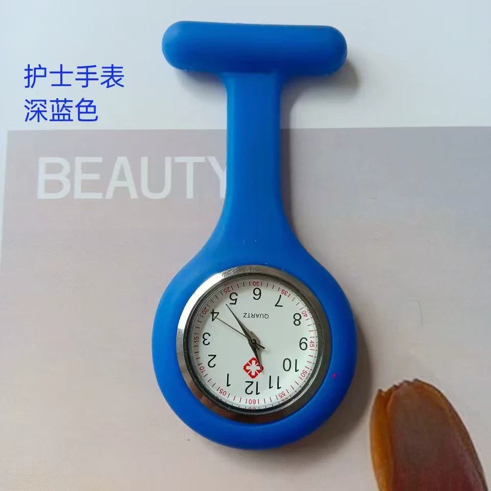 Medical Watch Plastic Case Stainless Steel Buckle Silicone Strap Round Dial Casual Style Tshaped - Image 16