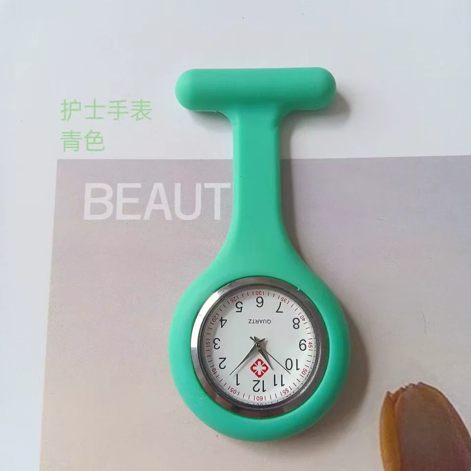 Medical Watch Plastic Case Stainless Steel Buckle Silicone Strap Round Dial Casual Style Tshaped - Image 18