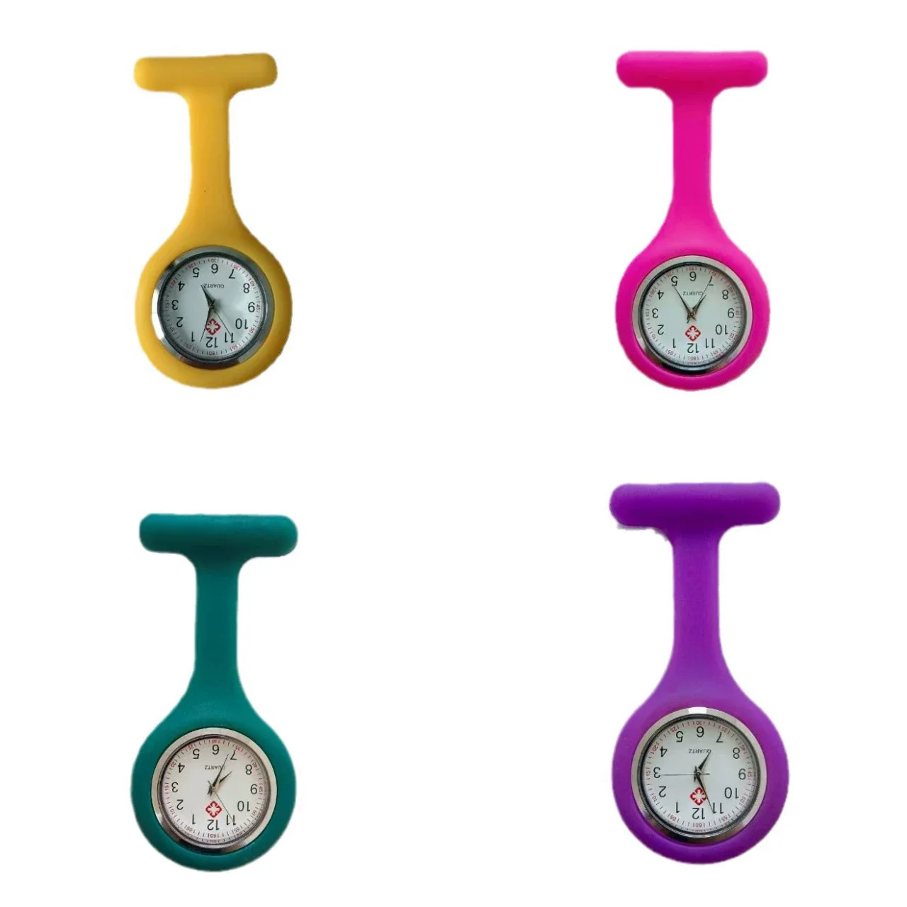 Medical Watch Plastic Case Stainless Steel Buckle Silicone Strap Round Dial Casual Style Tshaped - Image 5