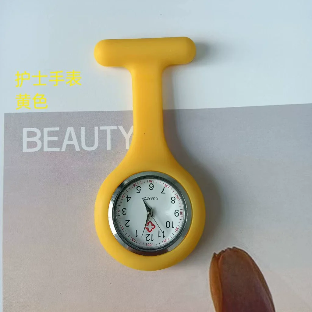 Medical Watch Plastic Case Stainless Steel Buckle Silicone Strap Round Dial Casual Style Tshaped - Image 7