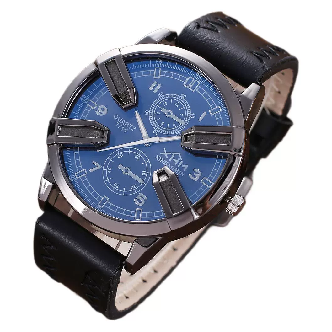 Men's 6 Pieces Set With Watch Belt Pen Necklace Perfume Charging Treasure Leather Modern And Simple Style - Image 5