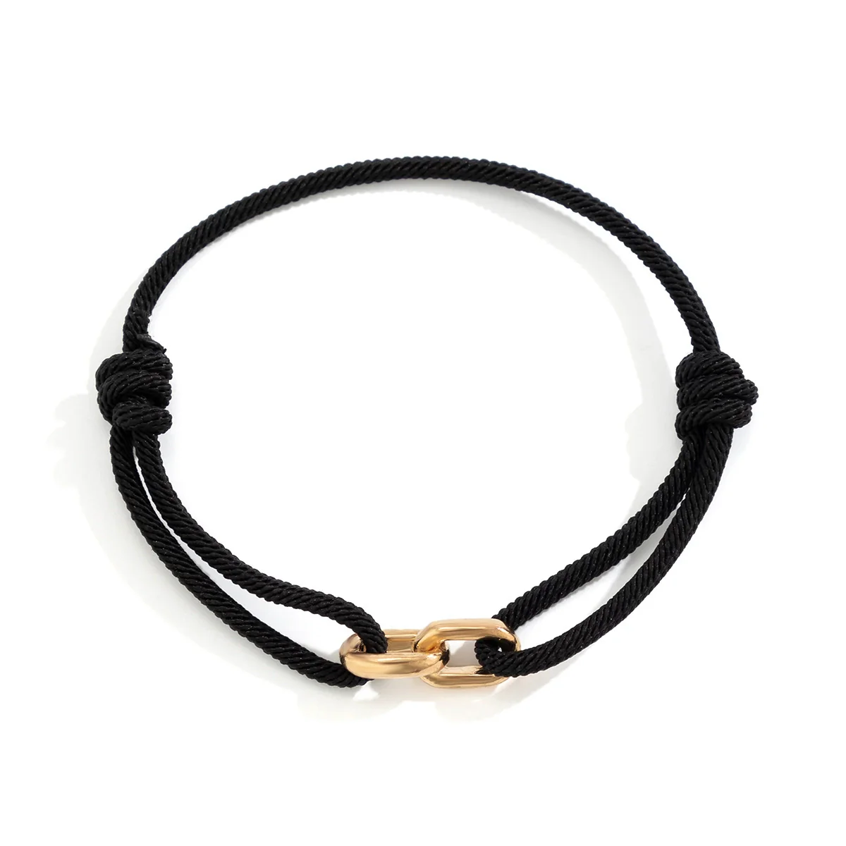 Men's Adjustable Milan Rope Bracelet Hiphop Style Alloy Cross Electroplated - Image 5