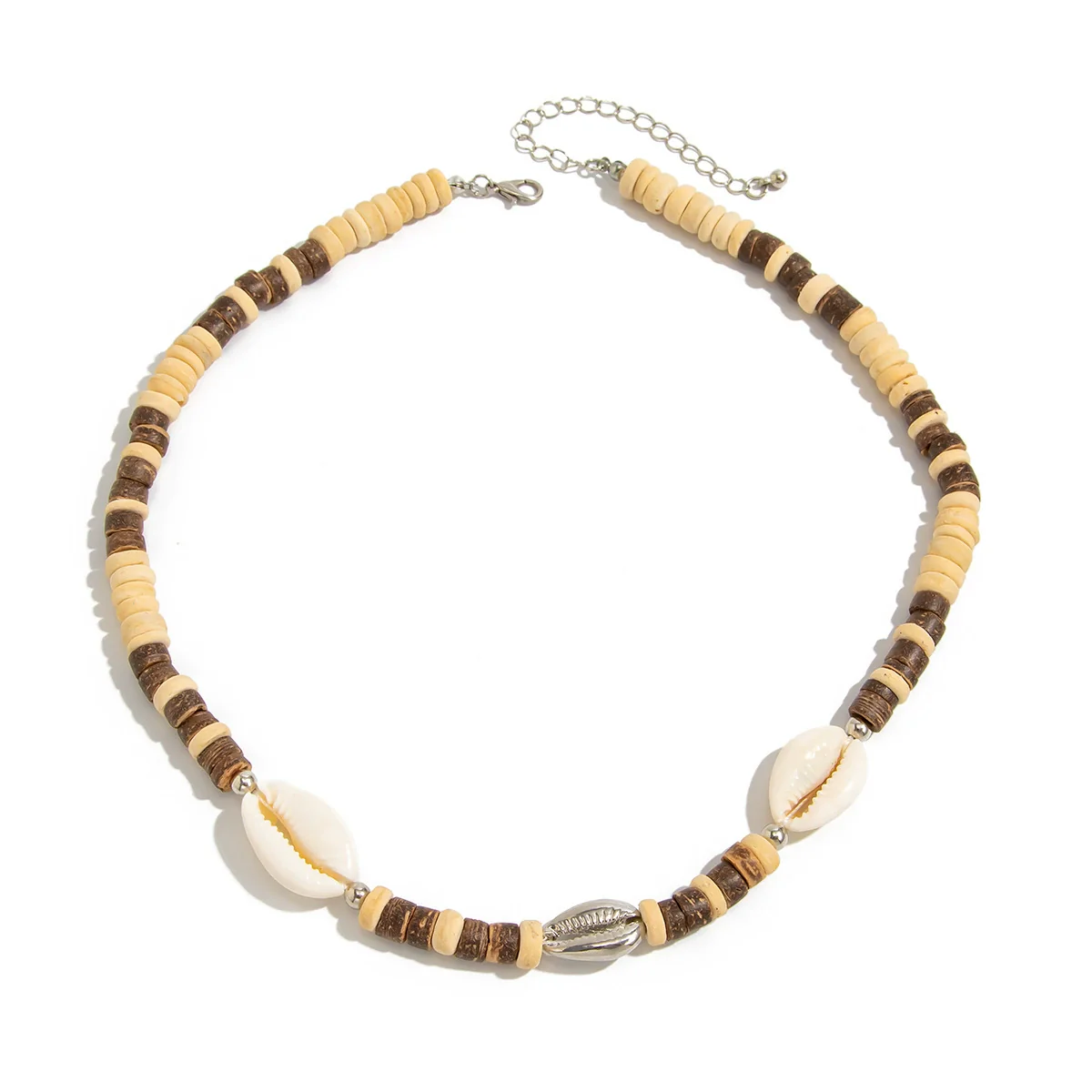 Men's Alloy And Coconut Shell Geometric Handmade Necklace - Image 5