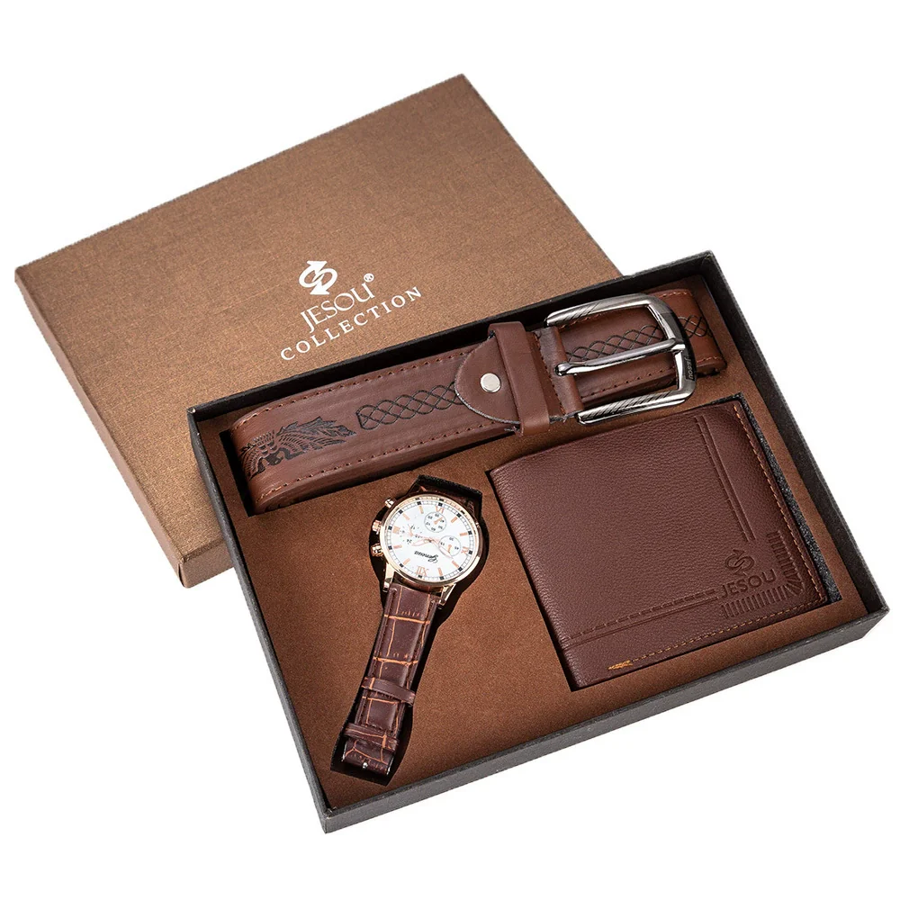 Men's Alloy And Pu Gift Suit With Round Dial Spiral Crown Pin Buckle Ordinary Mirror And Leisure Style - Image 4