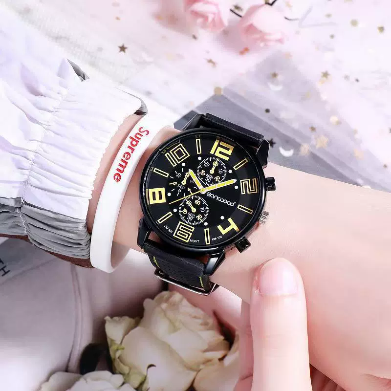 Men's Alloy And Silicone Outdoor Sports Racing Watch