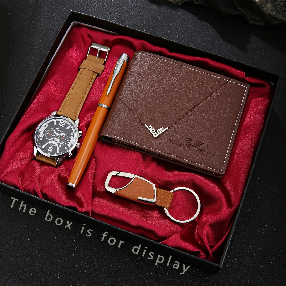 Men's Alloy And Stainless Steel Belt Watch Fashion Round Dial
