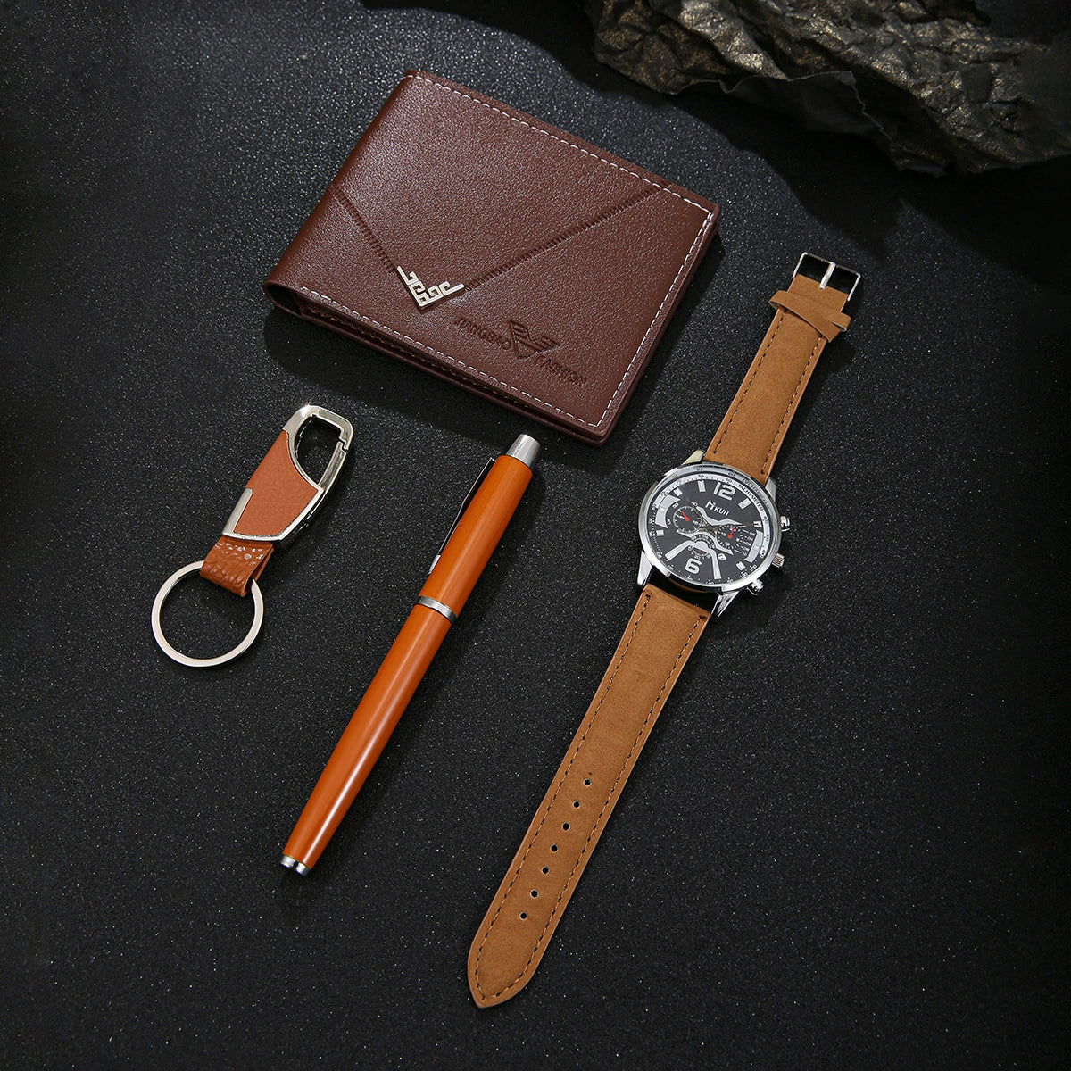Men's Alloy And Stainless Steel Belt Watch Fashion Round Dial - Image 2