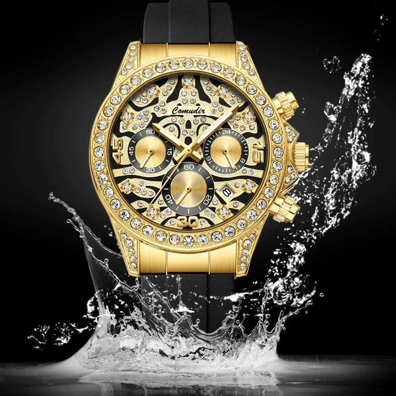 Men's Alloy And Stainless Steel Business Style Round Dial Luminous Waterproof Mechanical Watch - Image 3