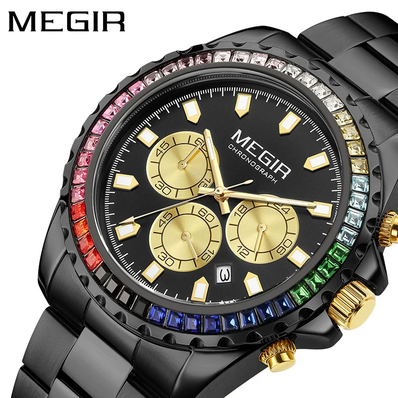 Men's Alloy And Stainless Steel Business Style Round Quartz Watch Waterproof Luminous Calendar - Image 4