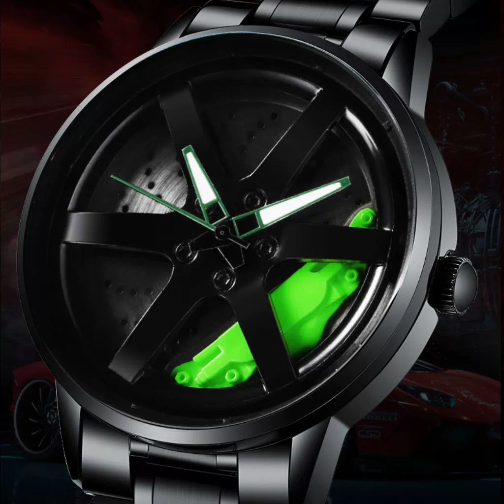 Men's Alloy And Stainless Steel Luminous Sports Car Personality Trend Round Watch - Image 2