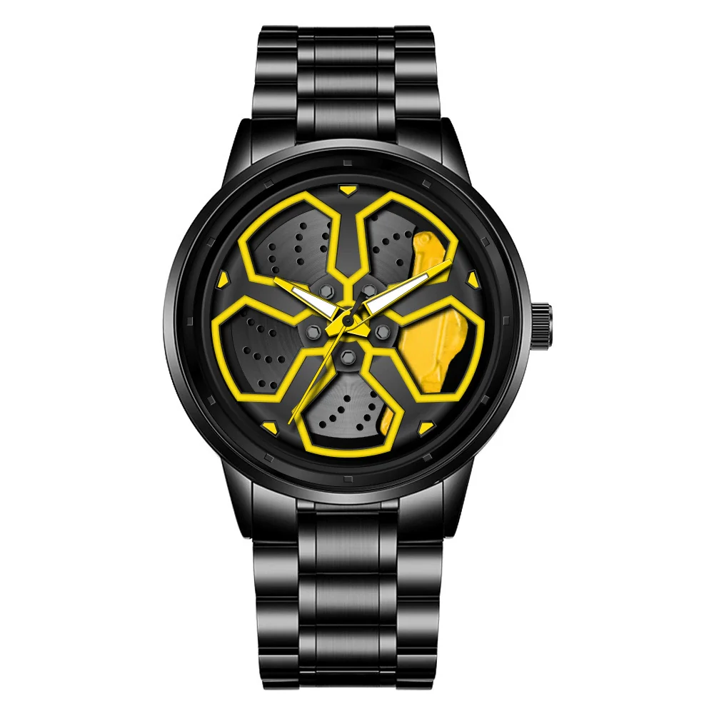 Men's Alloy And Stainless Steel Luminous Sports Car Personality Trend Round Watch - Image 8