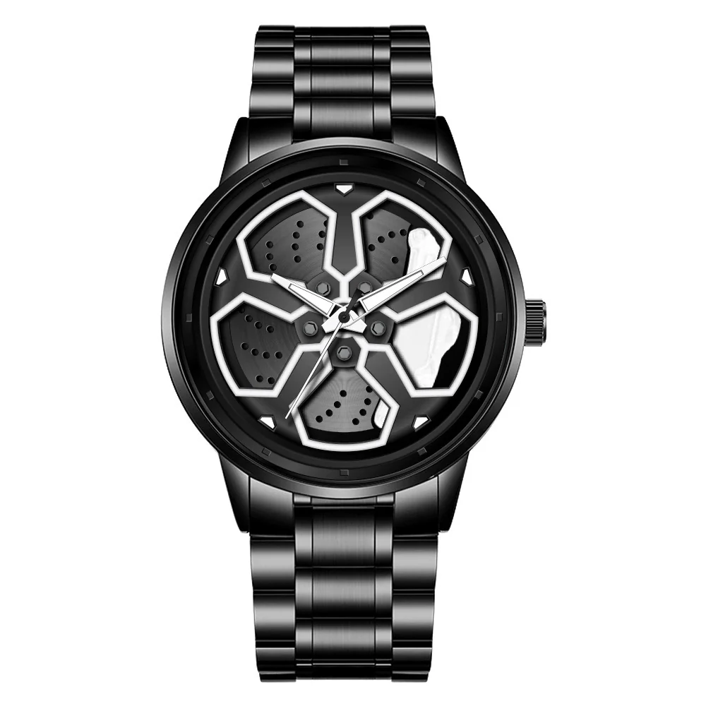 Men's Alloy And Stainless Steel Luminous Sports Car Personality Trend Round Watch - Image 9
