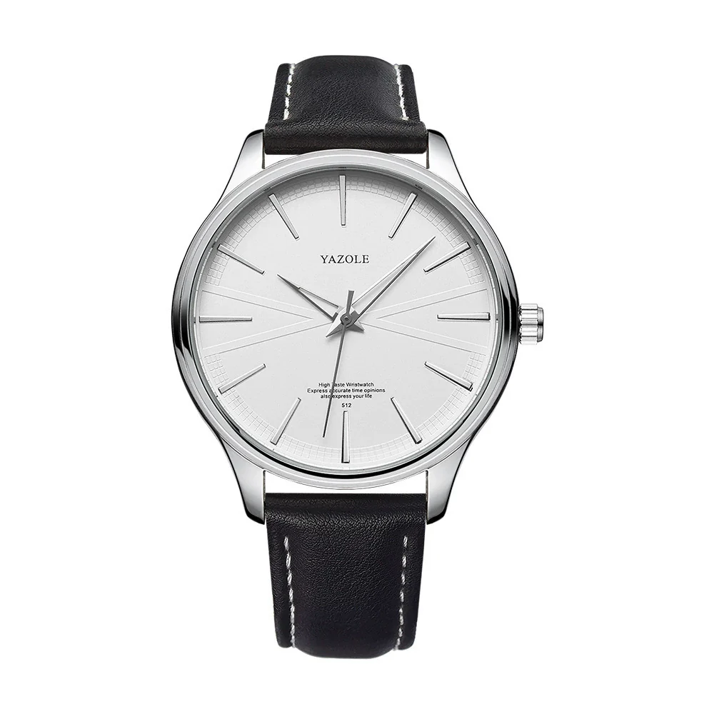 Men's Alloy And Stainless Steel Pu Belt Quartz Watch Round Dial Casual Style