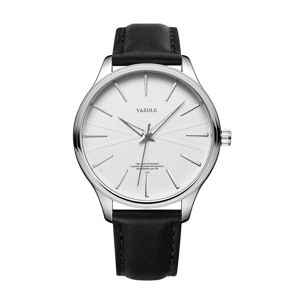 Men's Alloy And Stainless Steel Pu Belt Quartz Watch Round Dial Casual Style - Image 5