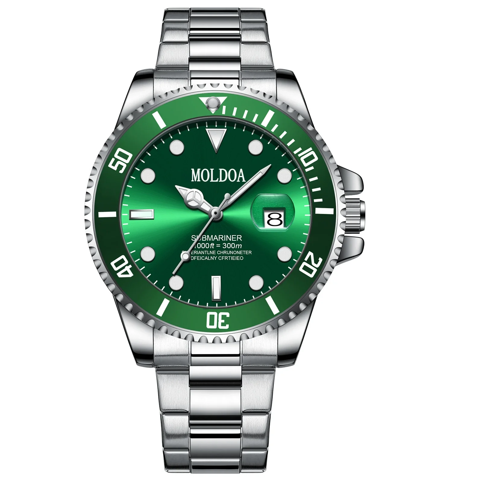 Men's Alloy And Stainless Steel Round Business Style Imitation Mechanical Waterproof Luminous Watch - Image 6
