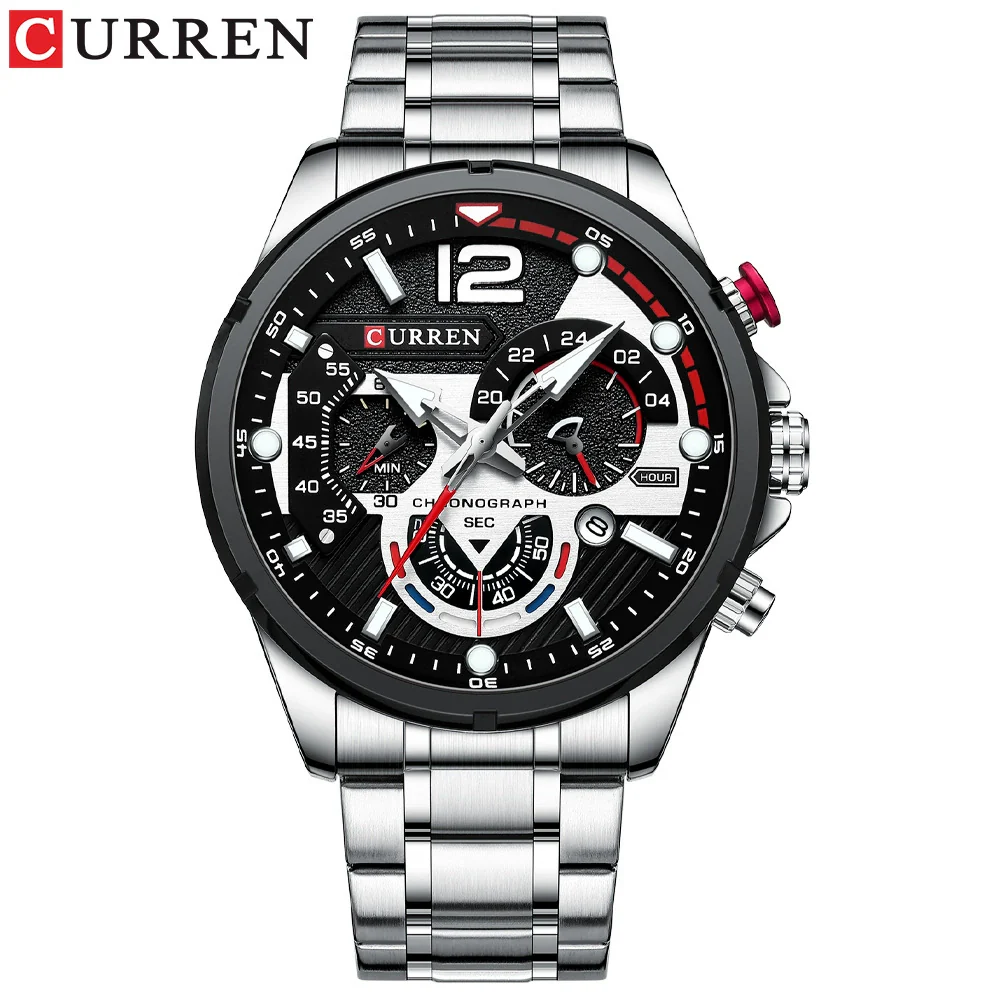Men's Alloy And Stainless Steel Round Dial Quartz Sports Watch - Image 10
