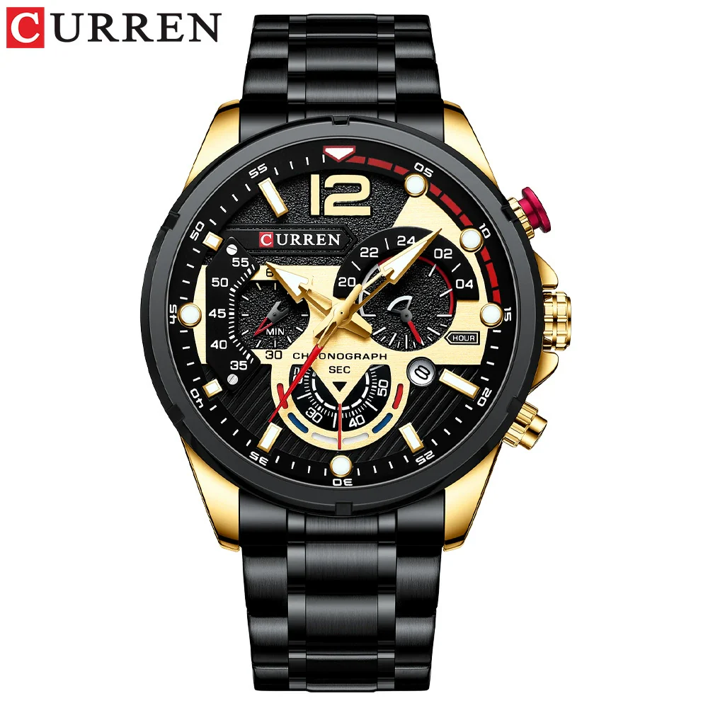 Men's Alloy And Stainless Steel Round Dial Quartz Sports Watch - Image 7