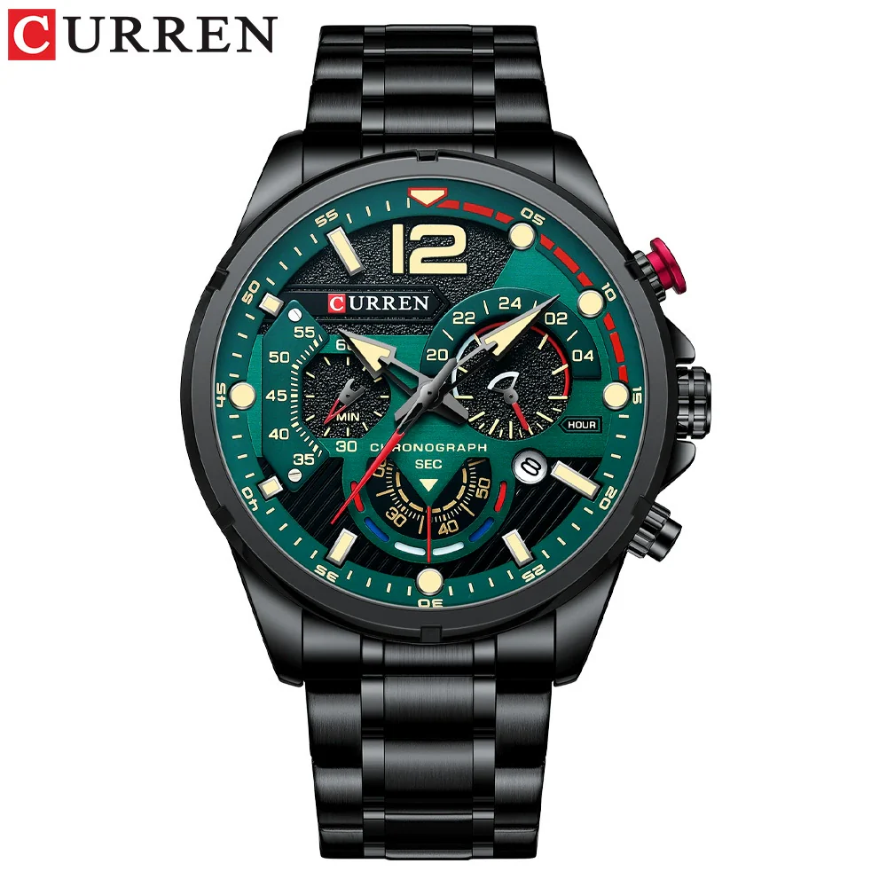 Men's Alloy And Stainless Steel Round Dial Quartz Sports Watch - Image 9