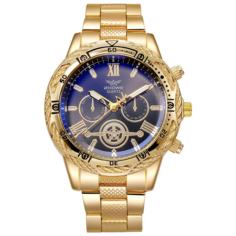 Men's Alloy And Stainless Steel Round Dial Quartz Watch Fashion Luxury Elegant Style - Image 5