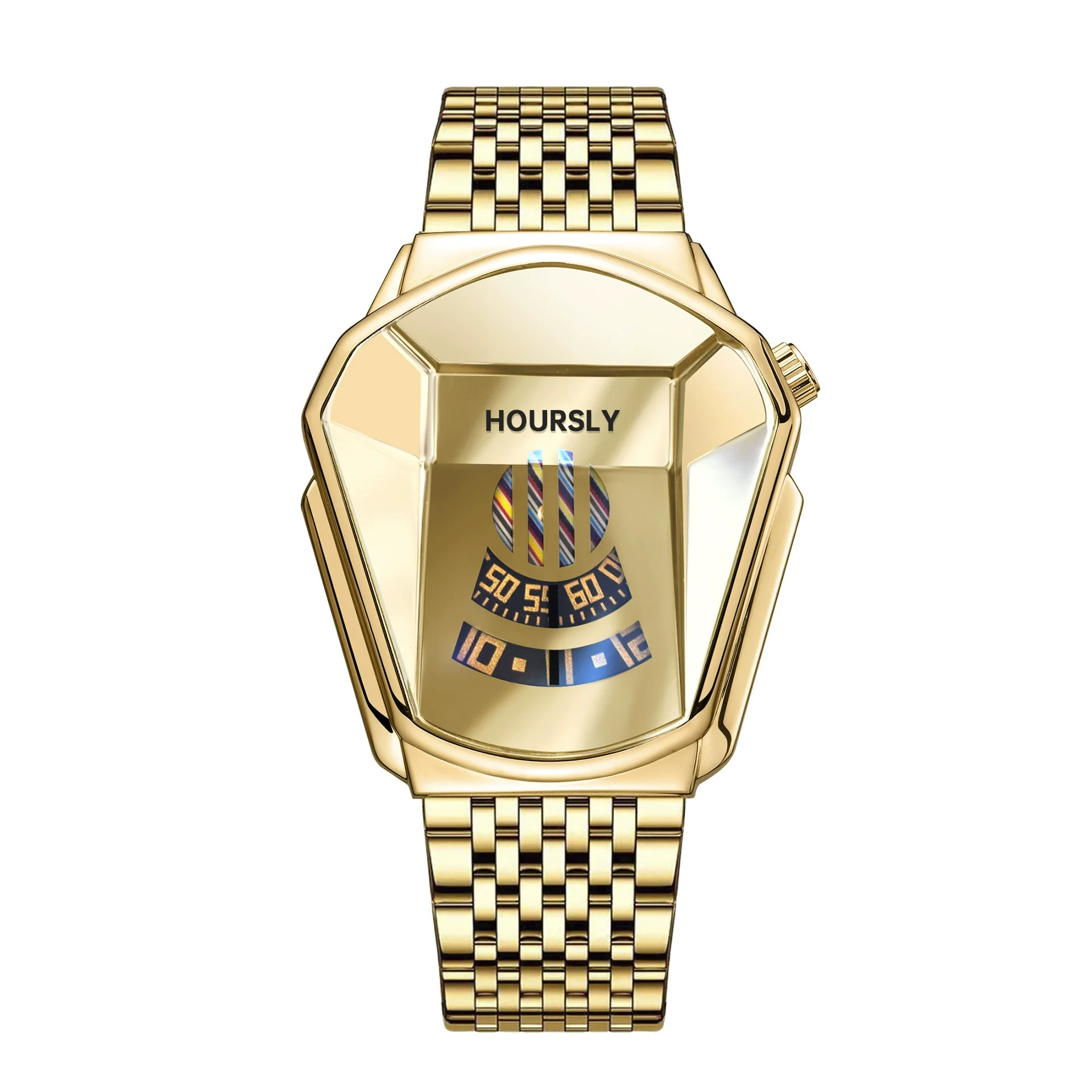 Men's Alloy And Stainless Steel Round Dial Quartz Waterproof Fashion Watch - Image 9