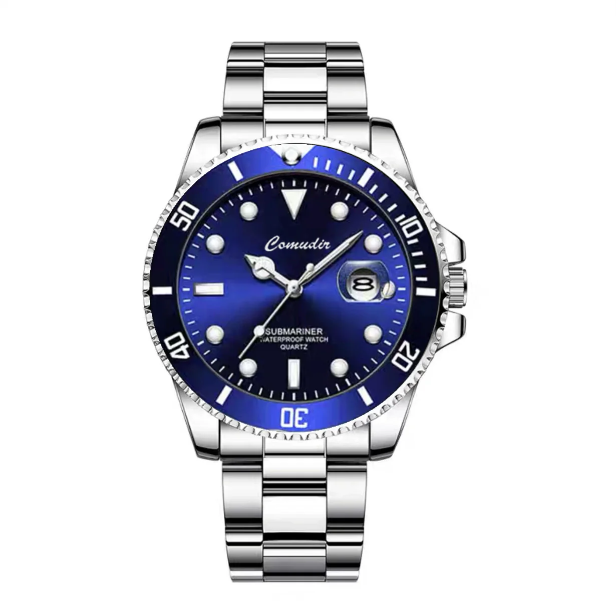 Men's Alloy And Stainless Steel Round Luminous Waterproof Sports Quartz Watch - Image 3