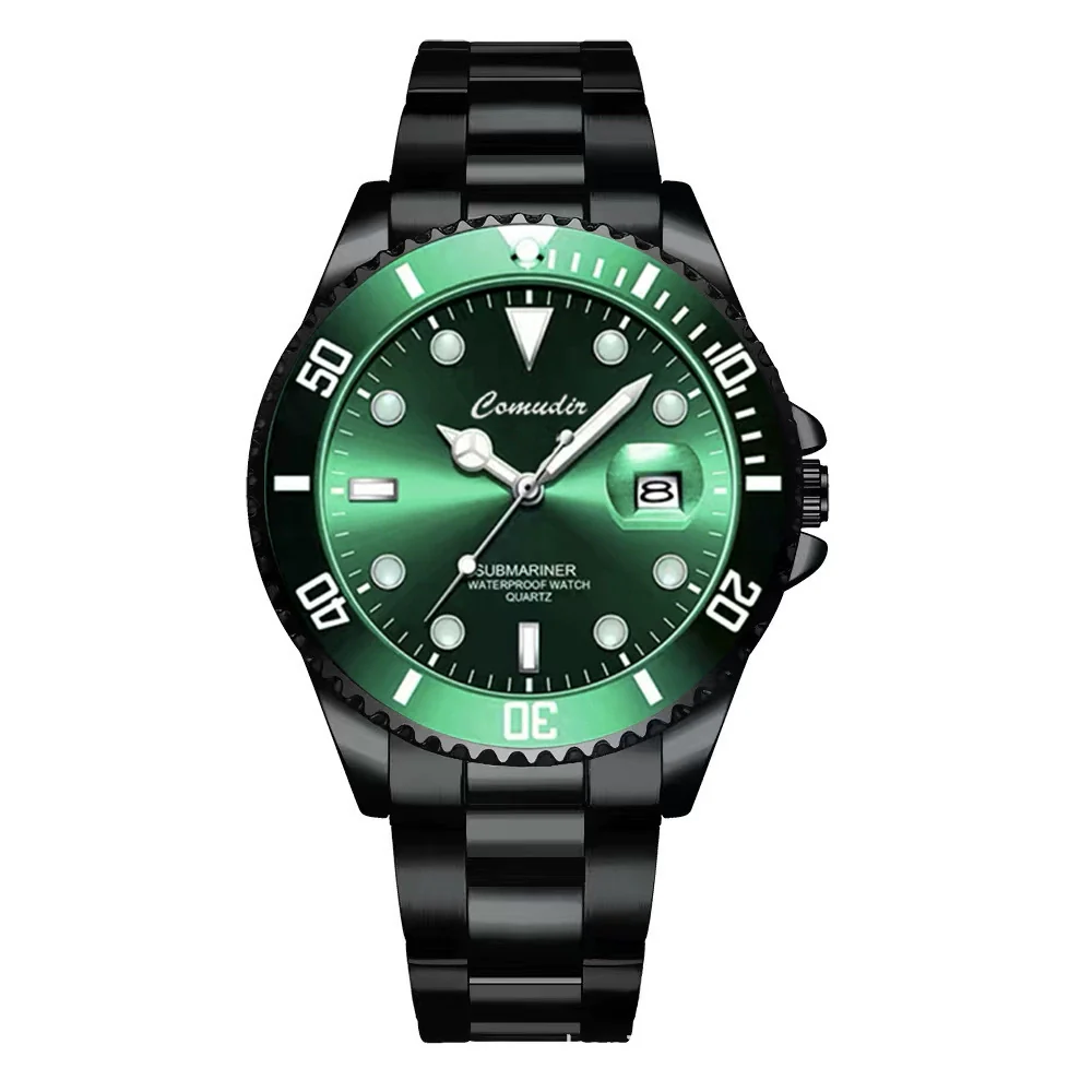 Men's Alloy And Stainless Steel Round Luminous Waterproof Sports Quartz Watch - Image 4