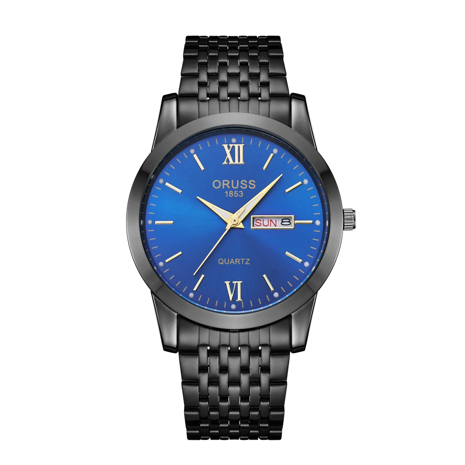 Men's Alloy And Stainless Steel Waterproof Luminous Quartz Watch With Round Dial - Image 5