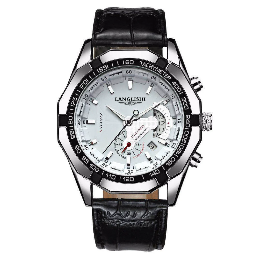 Men's Alloy And Stainless Steel Waterproof Luminous Watch With Calendar Round Dial - Image 5