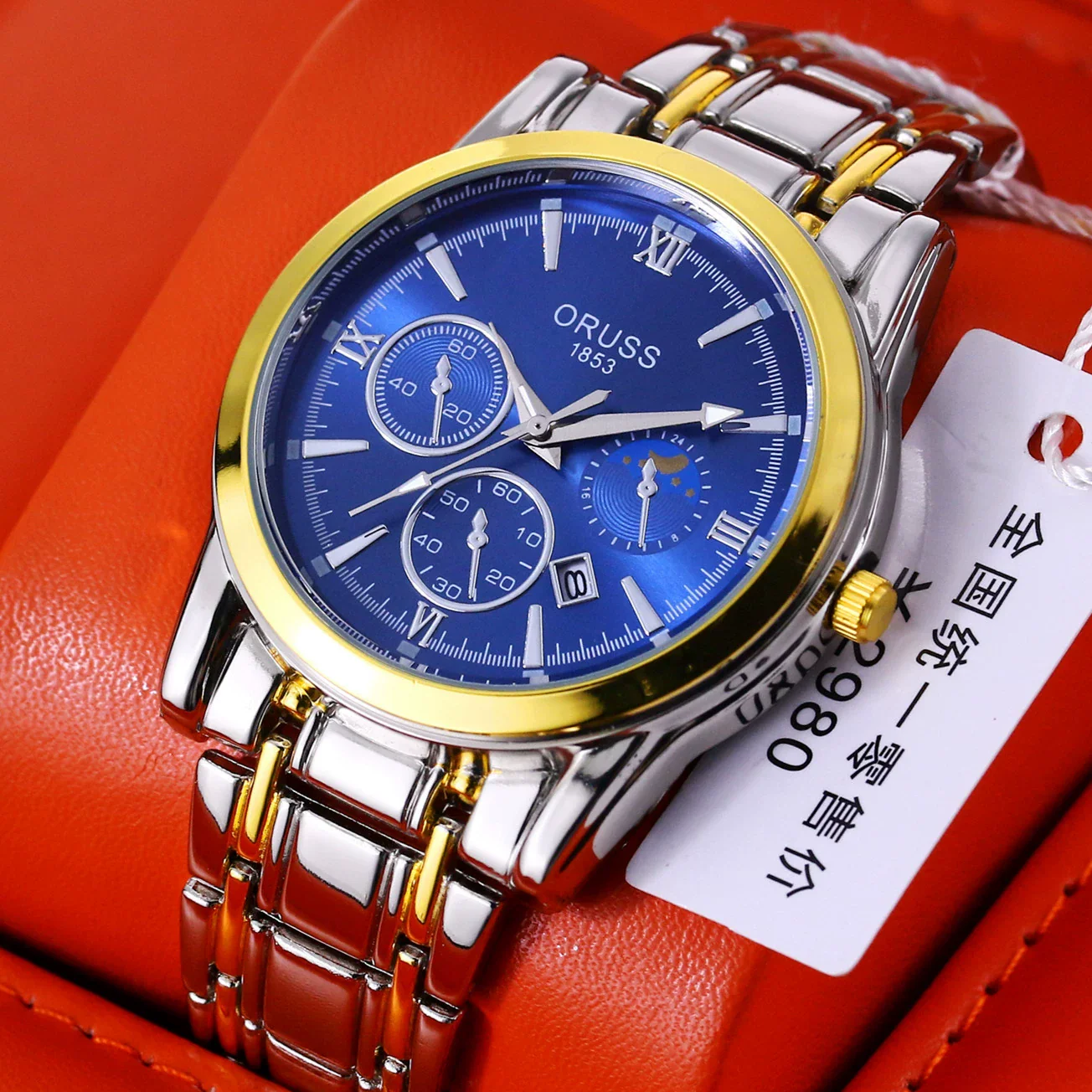 Men's Alloy And Stainless Steel Waterproof Quartz And Automatic Movement Round Dial Luminous Watch With Onion Crown And Bilateral Button Clasp - Image 13