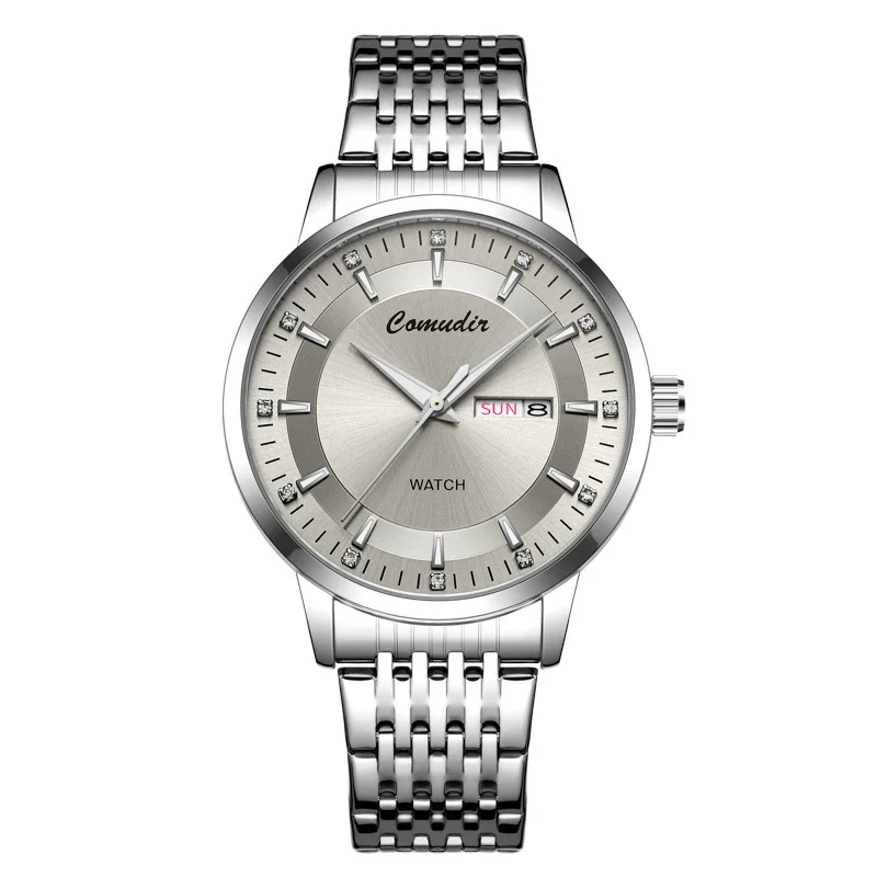 Men's Alloy Automatic Imitation Mechanical Round Business Style Waterproof Luminous Dual Calendar Watch - Image 3