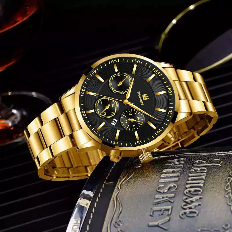 Men's Alloy Band Round Dial Business Quartz Watch - Image 4