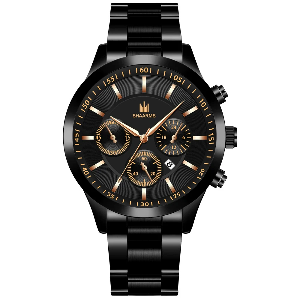 Men's Alloy Band Round Dial Business Quartz Watch - Image 5