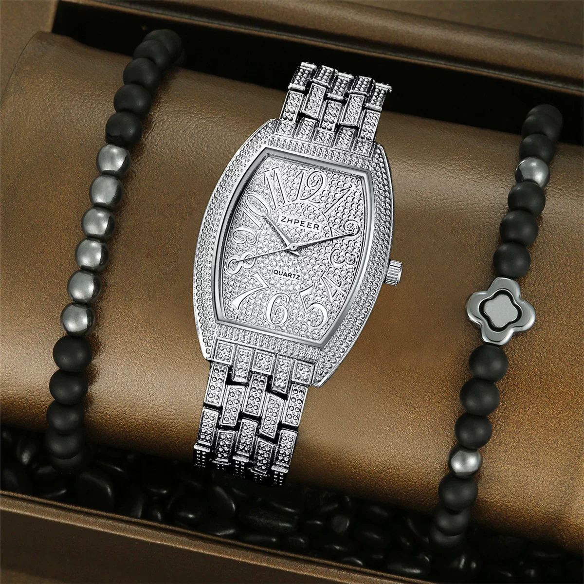 Men's Alloy Case And Strap Business Casual Quartz Watch With Stainless Steel Buckle - Image 2