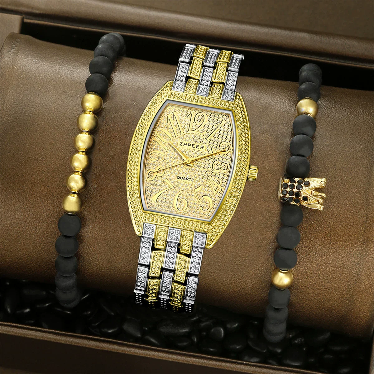 Men's Alloy Case And Strap Business Casual Quartz Watch With Stainless Steel Buckle - Image 6