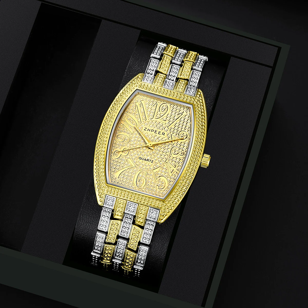 Men's Alloy Case And Strap Business Casual Quartz Watch With Stainless Steel Buckle - Image 8