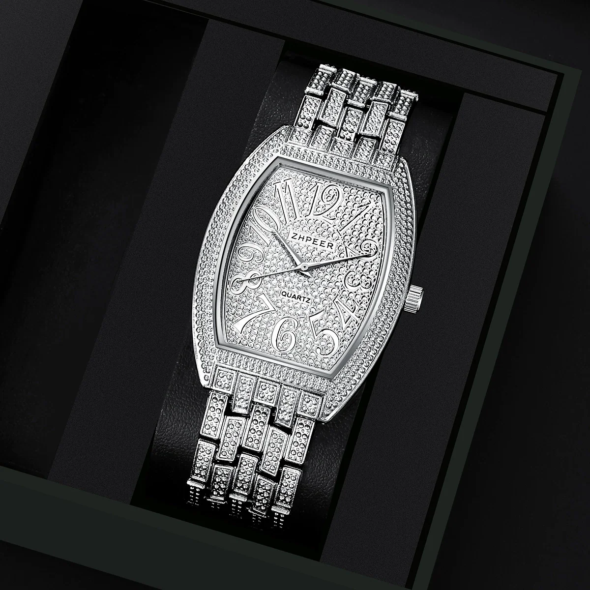 Men's Alloy Case And Strap Business Casual Quartz Watch With Stainless Steel Buckle - Image 9