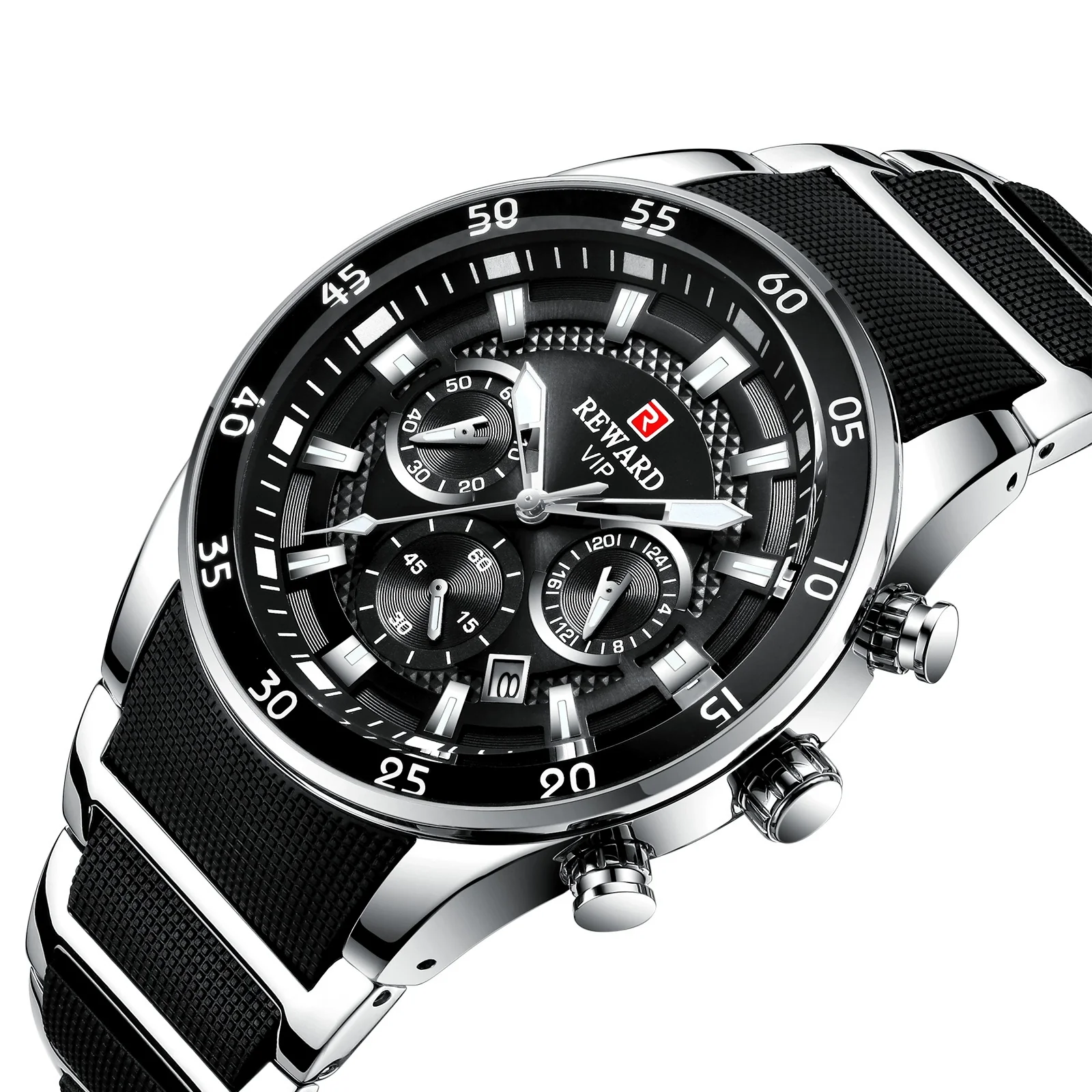 Men's Alloy Case Stainless Steel Band Round Dial Business Casual Quartz Watch - Image 5