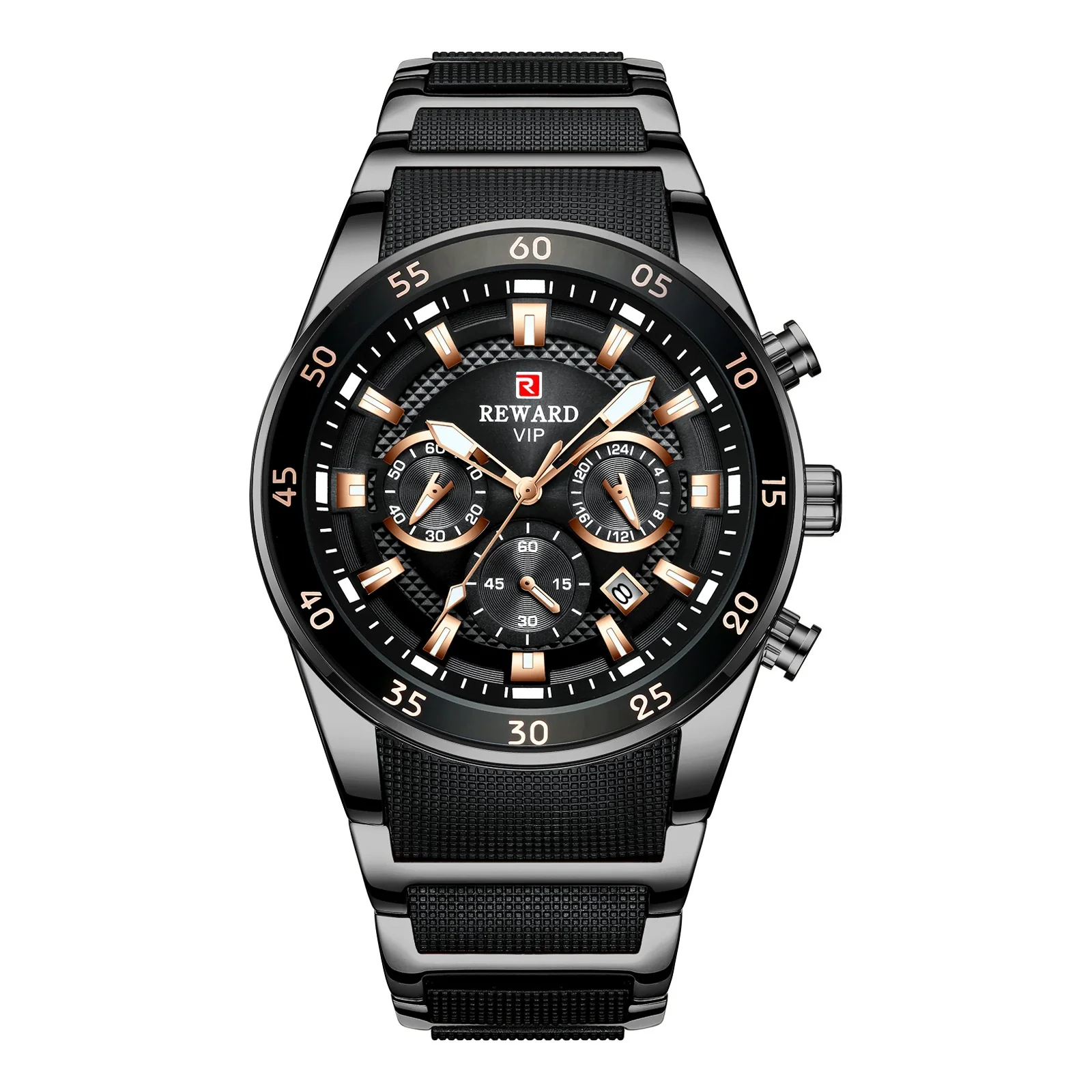 Men's Alloy Case Stainless Steel Band Round Dial Business Casual Quartz Watch - Image 8
