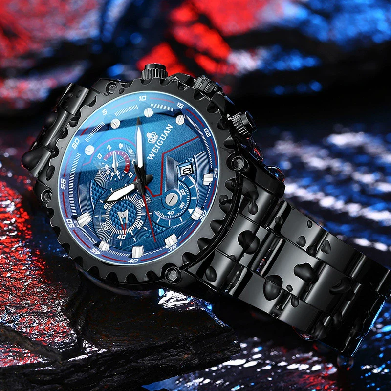 Men's Alloy Case Stainless Steel Strap Fully Automatic Mechanical Round Dial Business Style Waterproof Watch With Mineral Strengthened Glass Mirror - Image 4