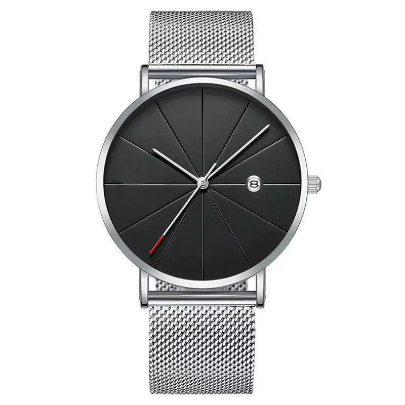 Men's Alloy Case Stainless Steel Strap Pin Buckle Round Dial Leisure Quartz Watch - Image 6