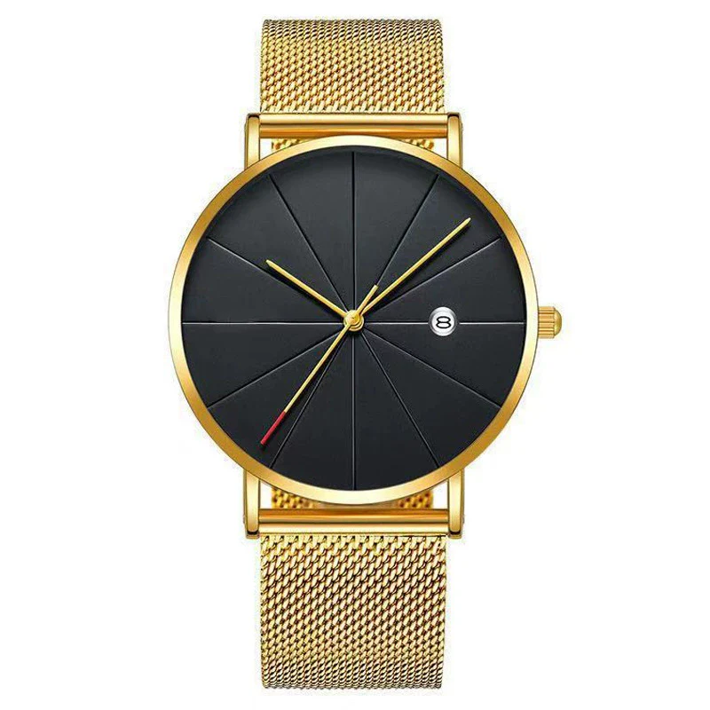 Men's Alloy Case Stainless Steel Strap Pin Buckle Round Dial Leisure Quartz Watch - Image 9