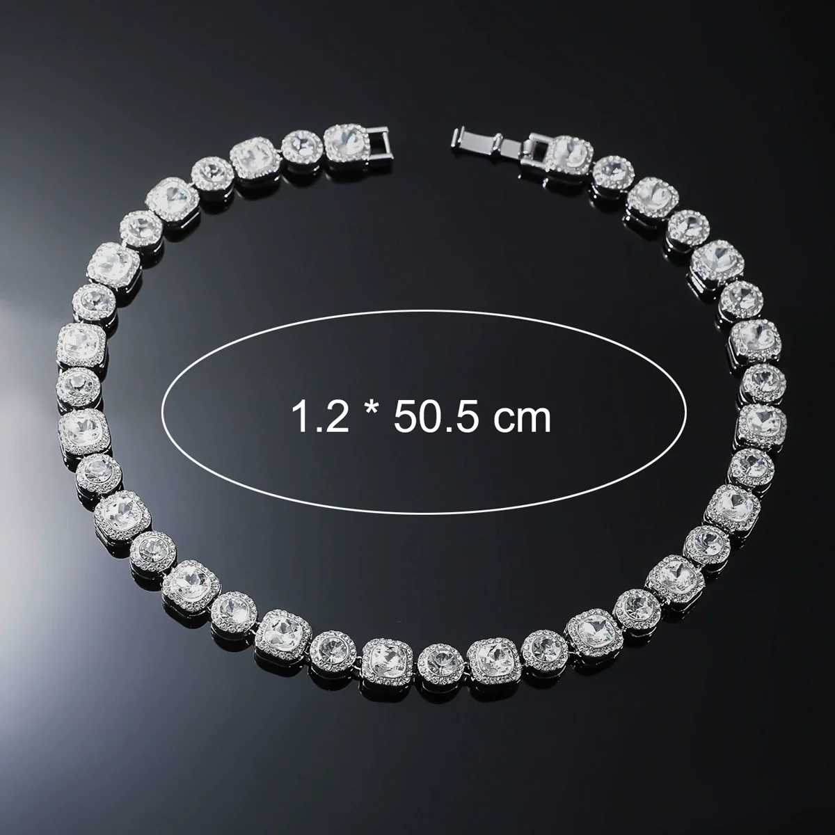 Men's Alloy Cuban Chain Jewelry With Geometric Pattern And Diamond Design Punk Style - Image 4