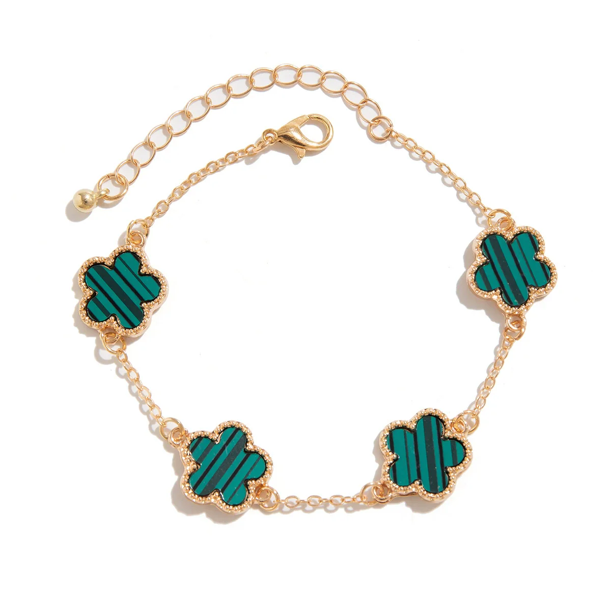 Men's Alloy Electroplated Leaves And Flowers Bracelet - Image 5