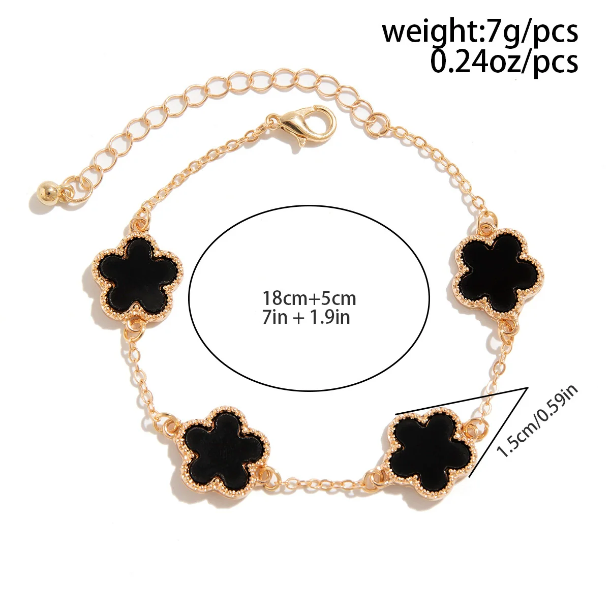 Men's Alloy Electroplated Leaves And Flowers Bracelet - Image 6