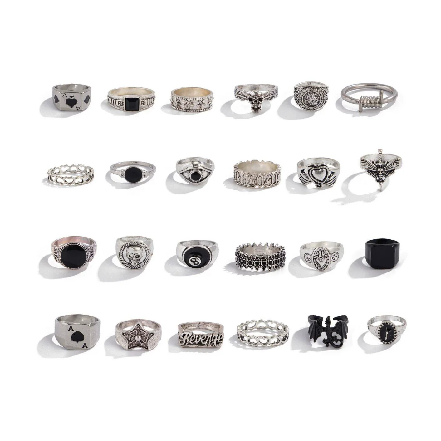 Men's Alloy Geometric Jewelry Ring With Electroplating - Image 5