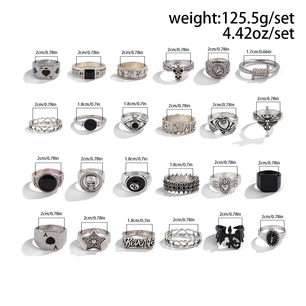 Men's Alloy Geometric Jewelry Ring With Electroplating - Image 6